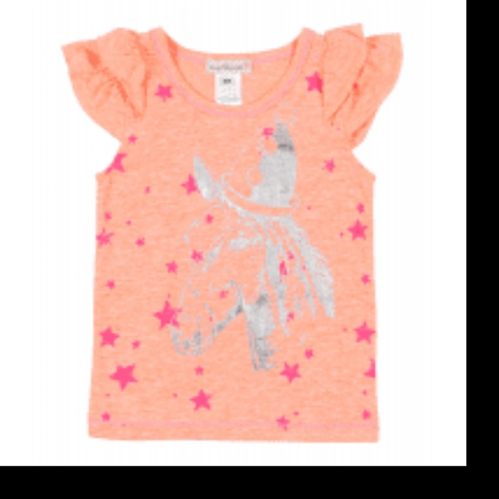 Everbloom Ruffle Sleeved Horse Shirt size 2t
